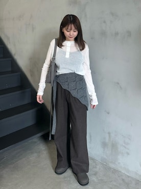 「select MOCA（セレクトモカ）のアイテム（トップス）」を使った、ruriさん（レディース・148cm）の夏コーディネート