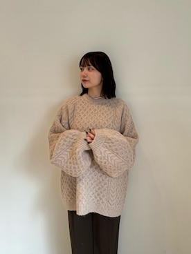 「select MOCA by son（セレクトモカバイソン）のアイテム（ニット/セーター）」を使った、ruriさん（レディース・148cm）の秋コーディネート