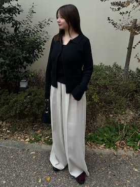 「アイテム（スラックス）」を使った、ruriさん（レディース・148cm）の秋コーディネート