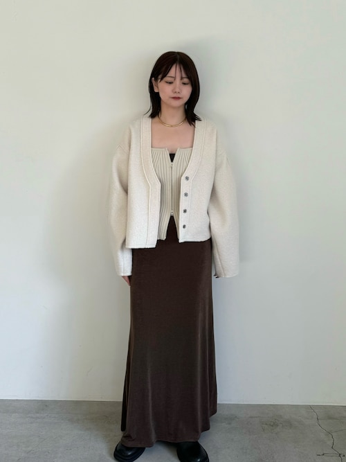 セール】ジッパーリブニットビスチェ（ベスト）｜select MOCA