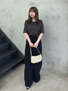 「select MOCA（セレクトモカ）のアイテム（その他パンツ）」を使った、ruriさん（レディース・148cm）の夏コーディネート
