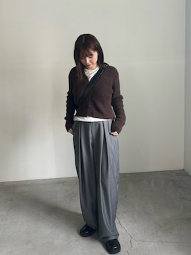 「アイテム（スラックス）」を使った、ruriさん（レディース・148cm）の秋コーディネート