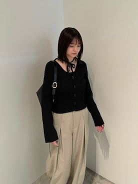「アイテム（スラックス）」を使った、ruriさん（レディース・148cm）の秋コーディネート