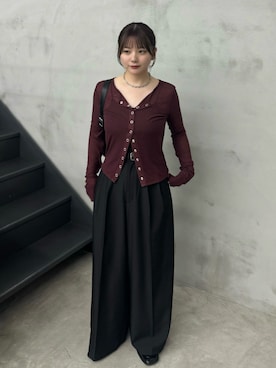 「アイテム（スラックス）」を使った、ruriさん（レディース・148cm）の夏コーディネート