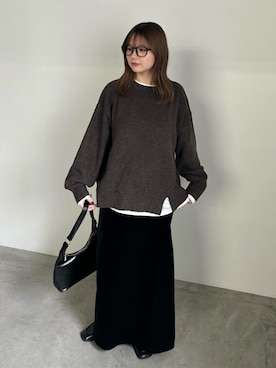 「アイテム（スカート）」を使った、ruriさん（レディース・148cm）の秋コーディネート