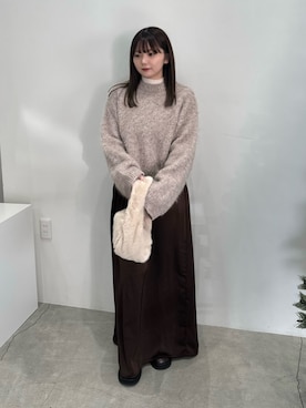 「アイテム（スリッポン）」を使った、ruriさん（レディース・148cm）の冬コーディネート