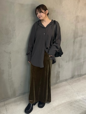「アイテム（スリッポン）」を使った、ruriさん（骨格ストレート・レディース・148cm）の秋コーディネート