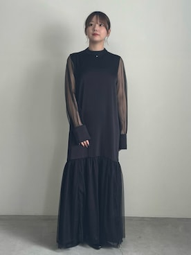 「アイテム（ドレス）」を使った、ruriさん（レディース・148cm）の秋コーディネート