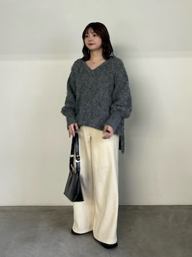 「アイテム（スリッポン）」を使った、ruriさん（レディース・148cm）の冬コーディネート