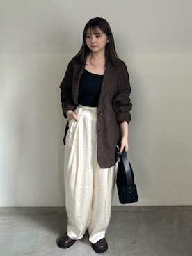 「アイテム（スラックス）」を使った、ruriさん（レディース・148cm）の夏コーディネート