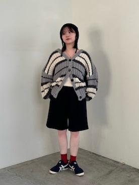 「アイテム（ニットキャップ/ビーニー）」を使った、ruriさん（レディース・148cm）の秋コーディネート