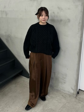 「アイテム（スラックス）」を使った、ruriさん（レディース・148cm）の秋コーディネート