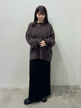 「アイテム（スリッポン）」を使った、ruriさん（レディース・148cm）の冬コーディネート