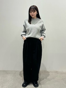 「アイテム（スリッポン）」を使った、ruriさん（レディース・148cm）の冬コーディネート