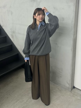 「アイテム（スリッポン）」を使った、ruriさん（レディース・148cm）の秋コーディネート