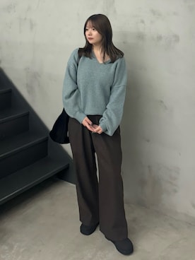 「アイテム（スリッポン）」を使った、ruriさん（レディース・148cm）の秋コーディネート