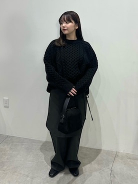 「アイテム（スラックス）」を使った、ruriさん（レディース・148cm）の冬コーディネート