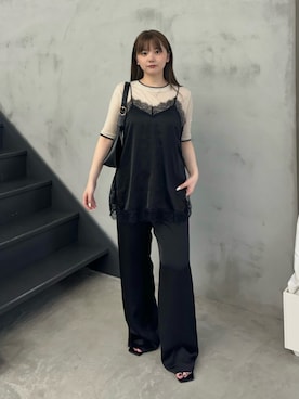 「select MOCA（セレクトモカ）のアイテム（その他パンツ）」を使った、ruriさん（レディース・148cm）の夏コーディネート