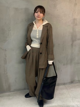「アイテム（ジャケット/アウター）」を使った、ruriさん（レディース・148cm）の秋コーディネート