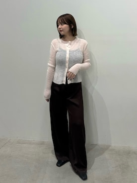 「select MOCA（セレクトモカ）のアイテム（パンツ）」を使った、ruriさん（レディース・148cm）の秋コーディネート