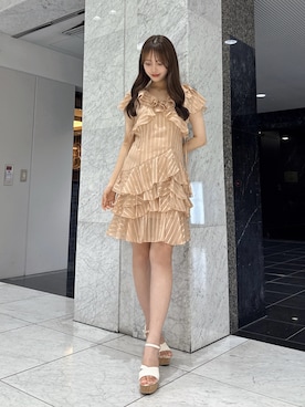 「アイテム（ワンピース/ドレス）」を使った、yukinoさん（レディース・162cm）の夏コーディネート