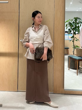 「アイテム（スリッポン）」を使った、ggchikaさん（レディース・156cm）の秋コーディネート