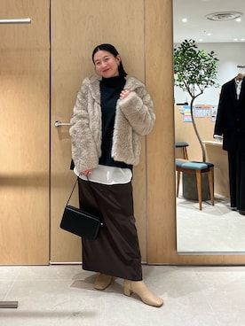 「アイテム（ベスト）」を使った、ggchikaさん（レディース・156cm）の冬コーディネート