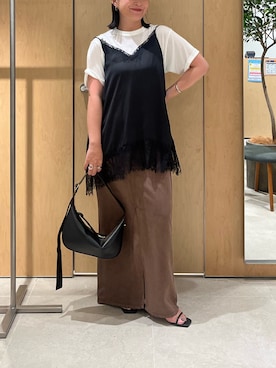 「GALLARDAGALANTE（ガリャルダガランテ）のアイテム（Tシャツ/カットソー）」を使った、ggchikaさん（レディース・156cm）の夏コーディネート