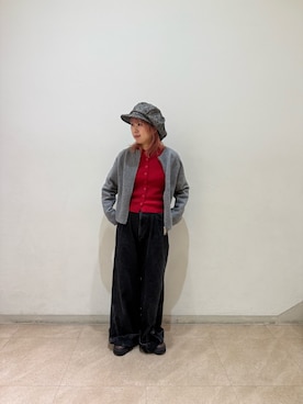 「アイテム（キャスケット）」を使った、ﾏﾘﾝさん（レディース・152cm）の冬コーディネート