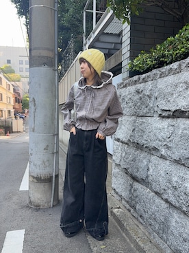 「イエロー」｜ﾏﾘﾝさん（レディース・152cm）の秋コーディネート