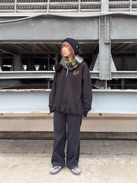 「WHO'S WHO gallery（フーズフーギャラリー）のアイテム（スウェット）」を使った、ﾏﾘﾝさん（レディース・152cm）の秋コーディネート