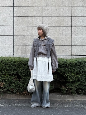 「アイテム（サスペンダー）」を使った、ﾏﾘﾝさん（レディース・152cm）の秋コーディネート