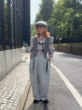 「アイテム（サスペンダー）」を使った、ﾏﾘﾝさん（レディース・152cm）の秋コーディネート