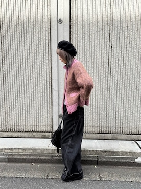 「アイテム（ハンチング/ベレー帽）」を使った、ﾏﾘﾝさん（レディース・152cm）の秋コーディネート