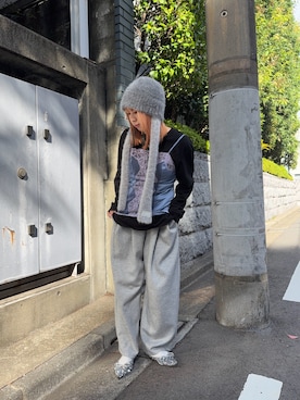 「OVERRIDE（オーバーライド）のアイテム（ハット）」を使った、ﾏﾘﾝさん（レディース・152cm）の秋コーディネート