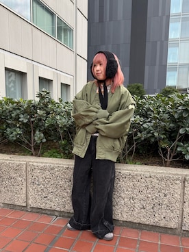 「アイテム（イヤーマフ）」を使った、ﾏﾘﾝさん（レディース・152cm）の冬コーディネート