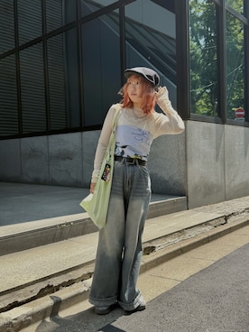 「アイテム（帽子）」を使った、ﾏﾘﾝさん（レディース・152cm）の秋コーディネート