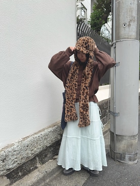 「アイテム（ワンピース/ドレス、ブルー系）」を使った、ﾏﾘﾝさん（レディース・152cm）の秋コーディネート