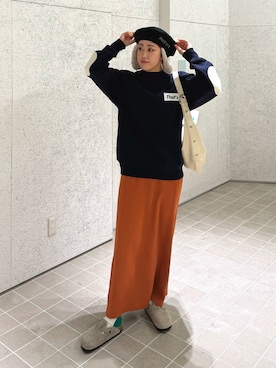 「アイテム（バッグ）」を使った、Azuna Yamatsuさん（レディース・158cm）の冬コーディネート