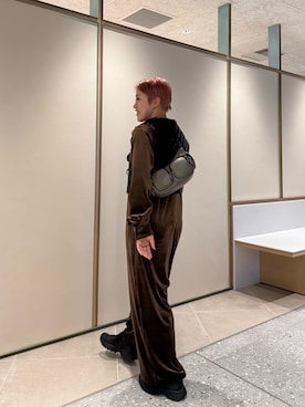 Azuna Yamatsuさん（レディース・158cm）の冬コーディネート