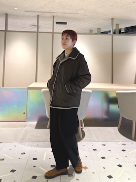 Azuna Yamatsuさん（レディース・158cm）の冬コーディネート