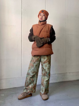 「MIDIUMISOLID（ミディウミソリッド）のアイテム」を使った、Azuna Yamatsuさん（レディース・157cm）の秋コーディネート