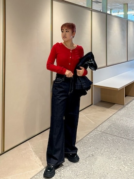 Azuna Yamatsuさん（レディース・158cm）の冬コーディネート