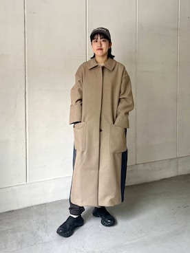 「アイテム（手袋）」を使った、Azuna Yamatsuさん（レディース・157cm）の秋コーディネート