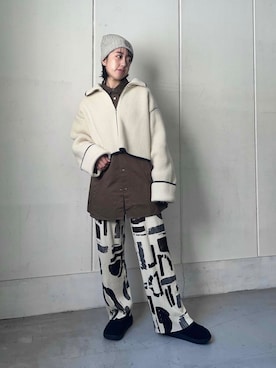 「MALIBU SANDALS（マリブサンダルズ）のアイテム」を使った、Azuna Yamatsuさん（レディース・157cm）の秋コーディネート