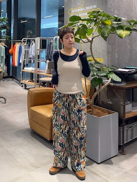 「かぐれ（カグレ）のアイテム」を使った、Azuna Yamatsuさん（レディース・158cm）の春コーディネート