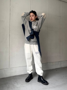 Azuna Yamatsuさん（レディース・157cm）の冬コーディネート