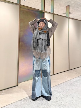 Azuna Yamatsuさん（レディース・158cm）の冬コーディネート