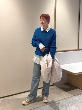 Azuna Yamatsuさん（レディース・158cm）の冬コーディネート