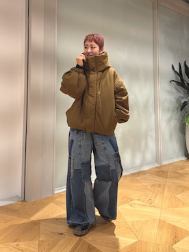 「アイテム（シューズ）」を使った、Azuna Yamatsuさん（レディース・158cm）の秋コーディネート